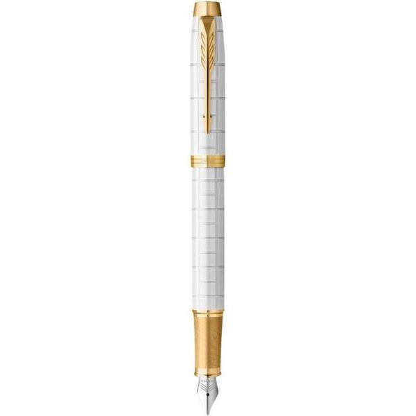 Parker 2143652 Penna Stilografica Sistema Di Riempimento Della Cartuccia Oro, Bianco 1 Pz-image