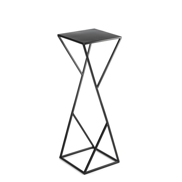Howhomely Sgabello Per Fiori In Metallo Nero 70 Cm - Portafiori, Colonna Per Fiori Moderna-image