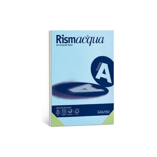 Favini Rismacqua Mix Carta Inkjet A3 (297X420 Mm) 200 Fogli Colori Assortiti-image