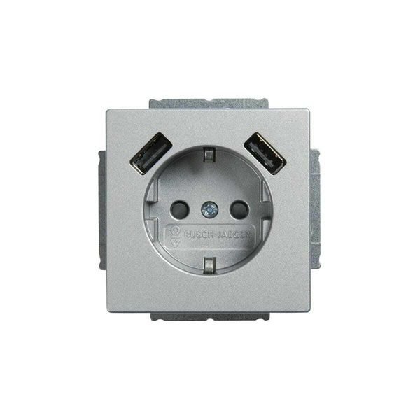 Busch-Jaeger Schuko-2X Presa Usb 20 EUCB2USB-83 2CKA002011A6271-image