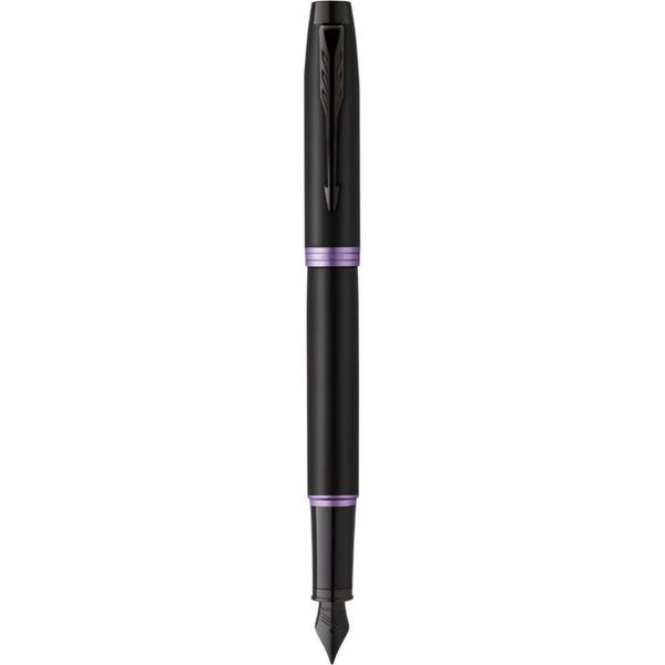 Parker Im Vibrant Rings Penna Stilografica Sistema Di Riempimento Della Cartuccia Nero, Viola 1 Pz-image