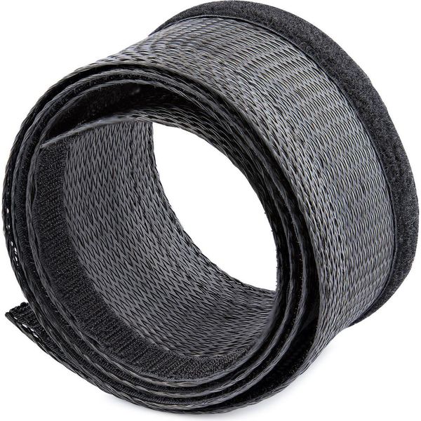 Startech.Com Guaina Per Cavi Da 3 M Con Chiusura A Strappo, Accorciabile, Diametro 3 Cm, Organizzatore Per Cavi Di Rete / Guaina Per Fasci Di Cavi / Robusto Avvolgicavo Con Maglia In Poliestere, Nero-image