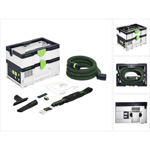 Festool Ctmc Sys I-Basic Aspiratore A Batteria 36V (2X 18 V) Classe Di Polvere M Solo - Senza Batteria, Senza Caricabatterie (576933)-image