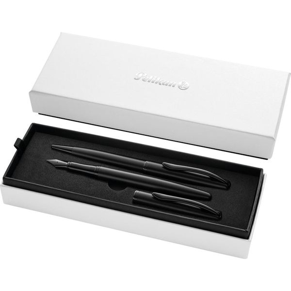 Pelikan 400189919 Set Di Strumenti Da Scrittura Pelikan Jazz Noble Elegance, Carbonio-image