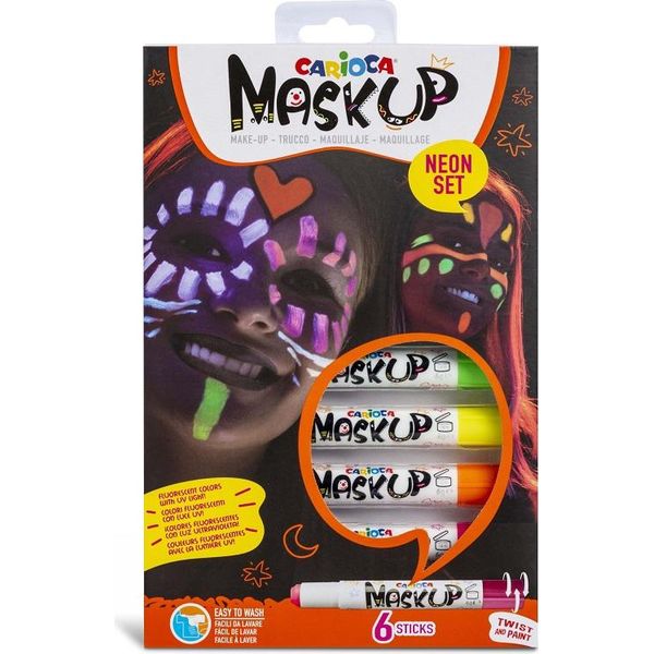 Carioca Maschera Di Marcatori Per Il Viso, 6 Pezzi Neon-image