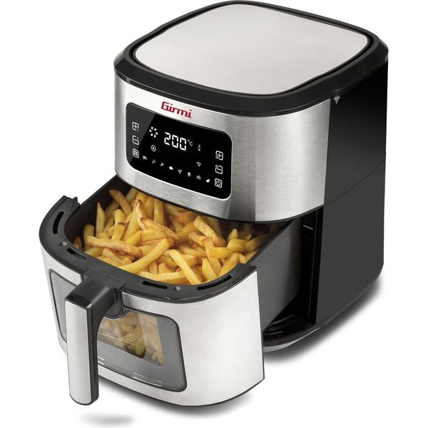 Girmi FG8800 Friggitrice Singolo 6,5 L Indipendente 1700 W Friggitrice Ad Aria Calda Nero, Acciaio Inossidabile-image