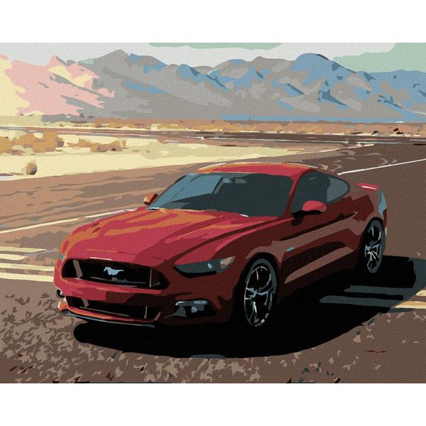 Zuty - Quadro A Diamante - Mustang, 40X50 Cm, Fuori Tela Su Telaio-image