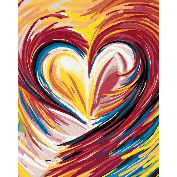 Zuty - Diamond Painting - Spirit Painted Heart, 40X50 Cm, Tela Tesa Su Telaio-image