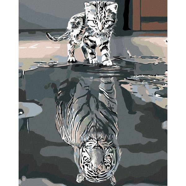 Zuty - Quadro A Diamante - Gatto O Pigri, 40X50 Cm, Tela Tesa Su Telaio-image