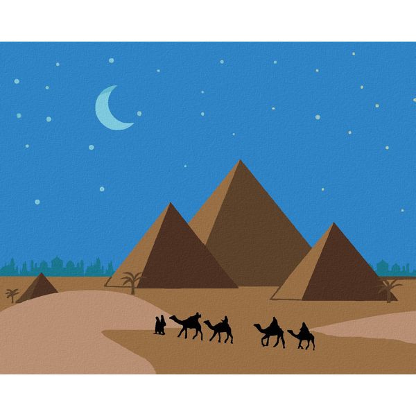 Zuty - Quadro Con Diamante - Piramide Egitto, 40X50 Cm, Fuori Tela Su Telaio-image