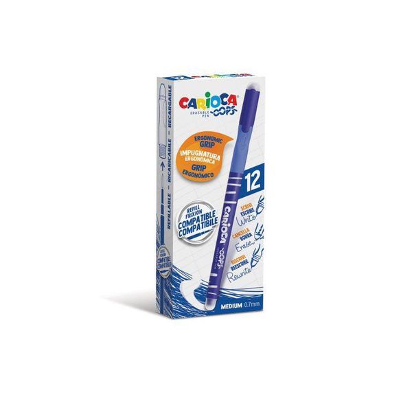 Carioca 43039/02 Penna Gel Penna In Gel Con Cappuccio Medio Blu 12 Pz-image