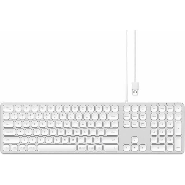 Satechi STC0132A Tastiera Estesa In Alluminio Con Cavo Usb Layout Usa Silver-image