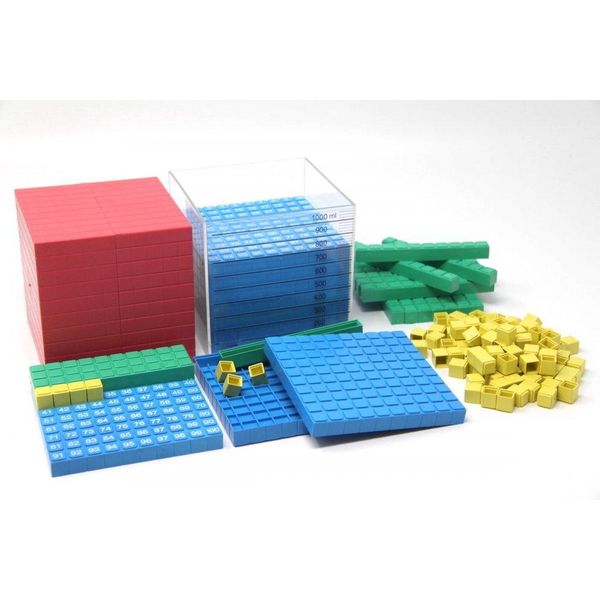 Wissner® Aktiv Lernen Giocattolo Per L'apprendimento Sistema Aritmetico Set 1000 Numeri (132 Pezzi), Maths Re-Plastic®-image