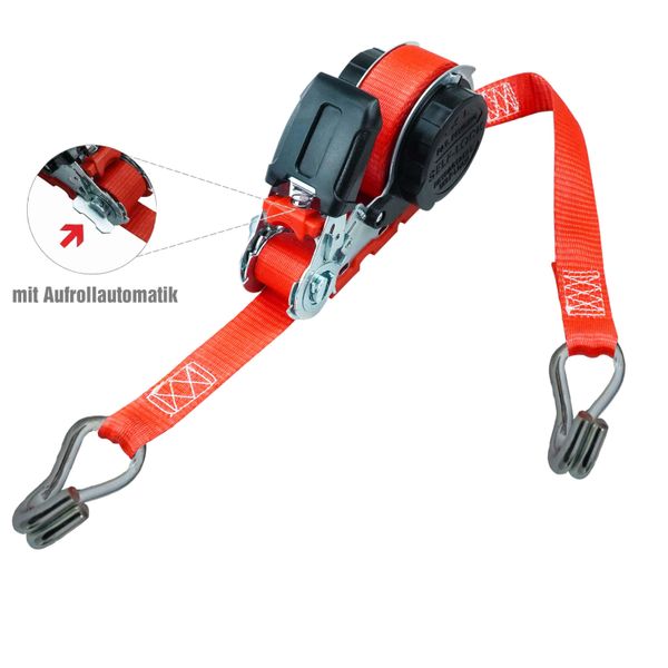 Petex 43197112 Cinghia Di Ancoraggio Forza Di Trazione Lc (Singola/Diretta)=350 Dan (L X L X A) 5 M X 2,5 Cm X 8 Cm Cricchetto En 12195-2 (43197112)-image
