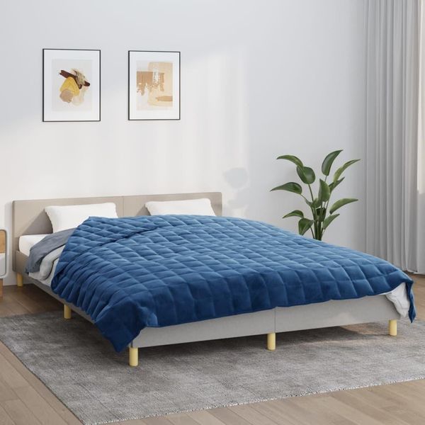 Vidaxl Coperta Pesata Blu 200X225 Cm 13 Kg In Tessuto - Coperta Pesata - Coperta Pesata - Coperta Pesata - Coperta-image