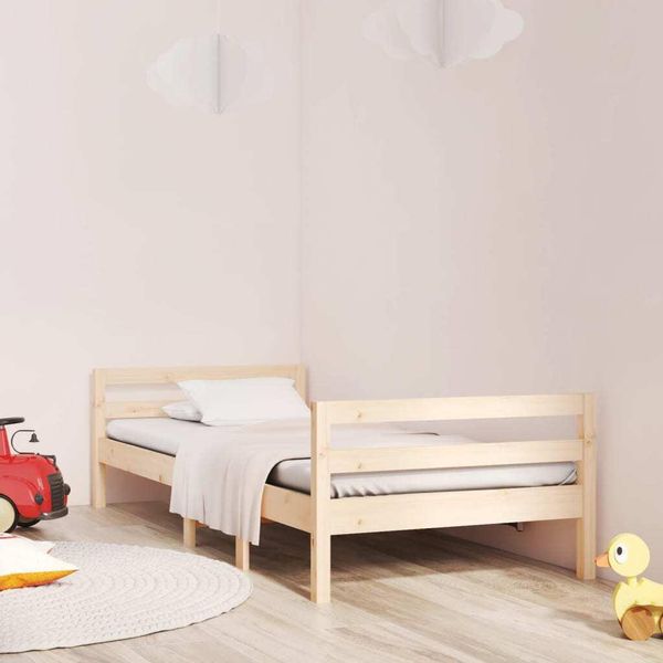 The Living Store Letto In Legno Massiccio 90X200 Cm Pino-image