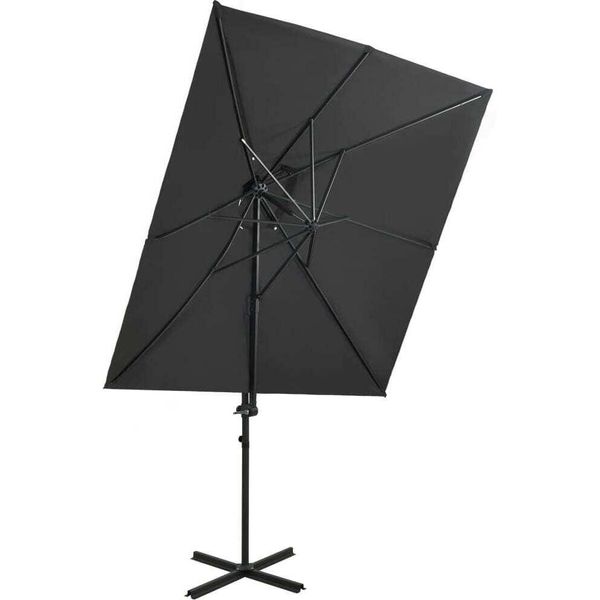 The Living Store Ampel Ombrello Con Ventilazione Antracite 250X250 Cm-image