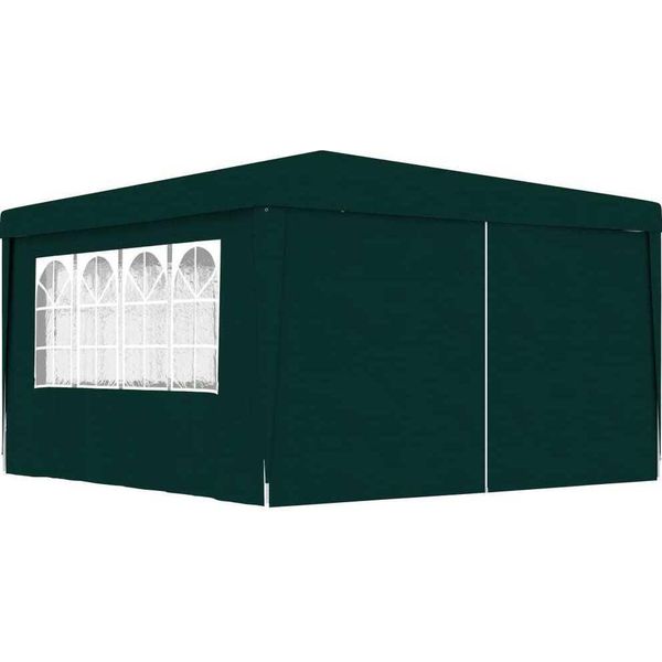The Living Store Tenda Professionale Per Feste Con Pareti Laterali 4×4 M Verde 90 G/M²-image