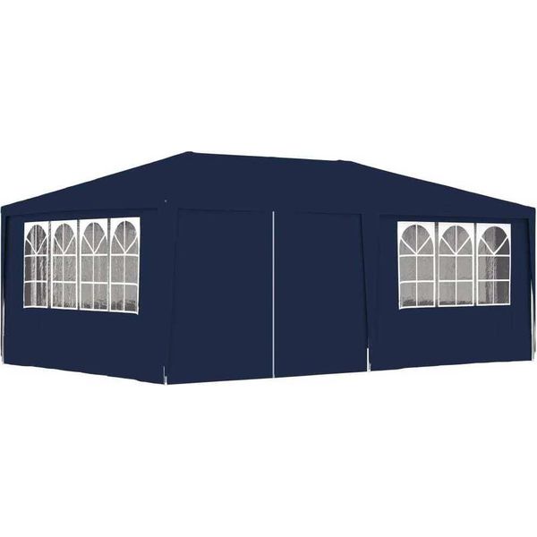 The Living Store Tenda Professionale Per Feste Con Pareti Laterali 4×6 M Blu 90 G/M²-image