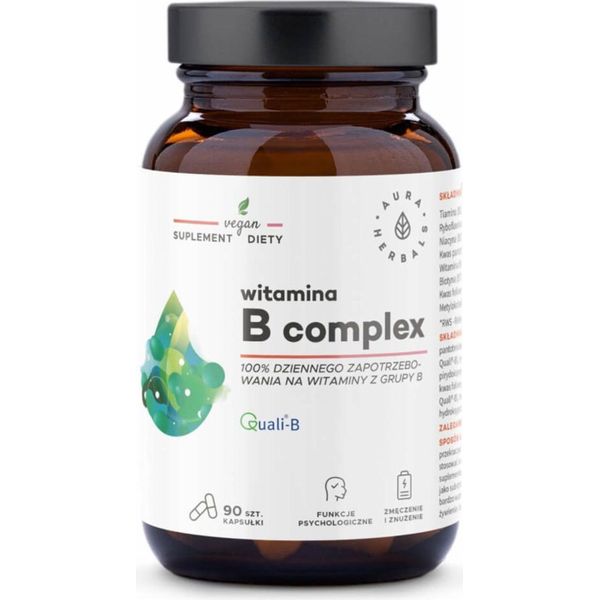 Integratori Alimentari Aura Herbals Witamina B Complex (90 Caps.) 8025-image