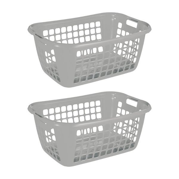 Sunware Basic Cesto Per La Biancheria Grigio 65 Cm - Set Composto Da 2 Pezzi-image