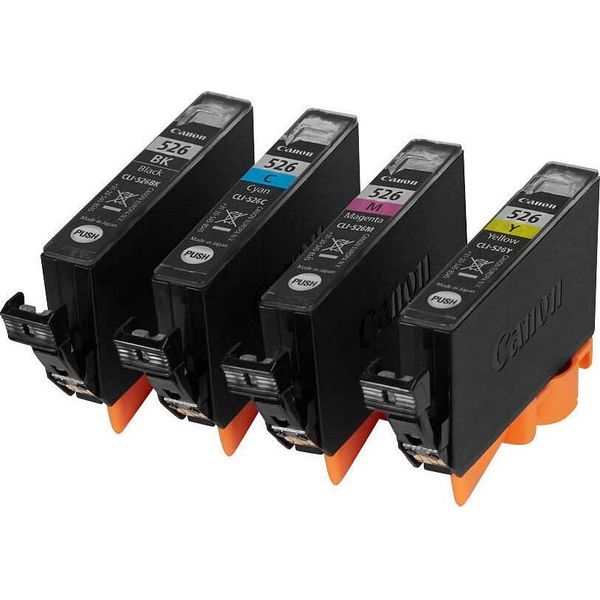 Canon CLI-526 C/M/Y/Bk Photo Value Pack - Confezione Da 4 Pezzi - 9 Ml - Giallo, Ciano, Magenta, Nero - Originale - Scatola - Contenitore D'inchiostro-image
