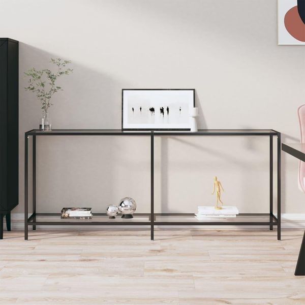 The Living Store Konsolentic Trasparente 180X35X75,5 Cm Cuore In Vetro-image