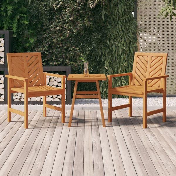 The Living Store Sedie Da Pranzo Da Giardino 2 Pz. Legno Massiccio Di Acacia-image