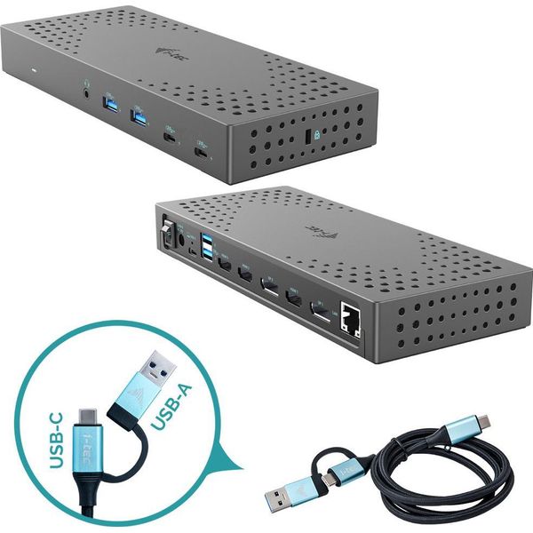 I-Tec Usb 3.0 / USB-C / Thunderbolt, 3X 4K Docking Station Gen 2 + Power Delivery 100W-image