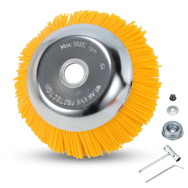 Tolletour Spazzola Per Erbacce In Nylon 25,4X200Mm Attacco Per Decespugliatore In Nylon Per Decespugliatore Stihl Decespugliatore-image