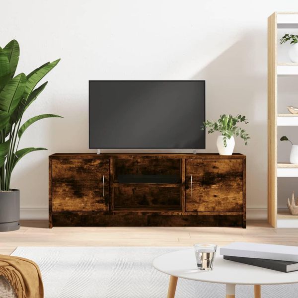 Vidaxl Mobile Tv In Rovere Fumé 102X30X37,5 Cm Materiale In Legno - Mobile Tv - Mobili Tv - Mobili Tv - Porta Tv-image