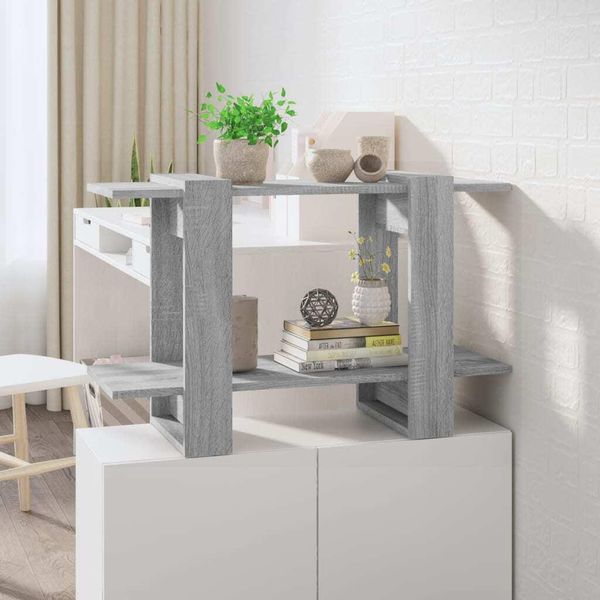 The Living Store Libreria/Divisorio Grigio Sonoma 80X30X51 Cm-image