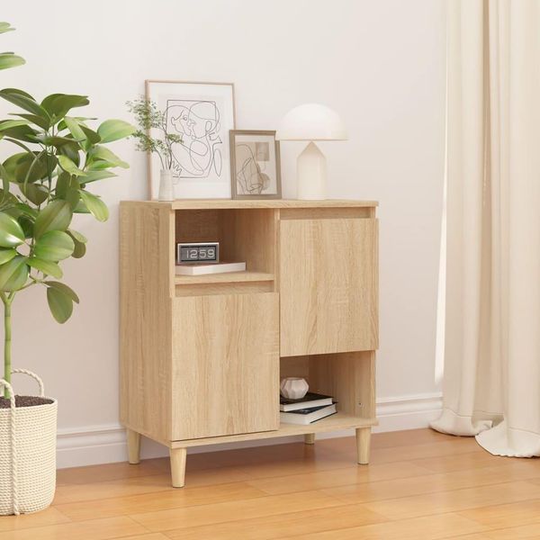 The Living Store Credenza Rovere Sonoma 60X35X70 Cm Materiale A Base Di Legno-image
