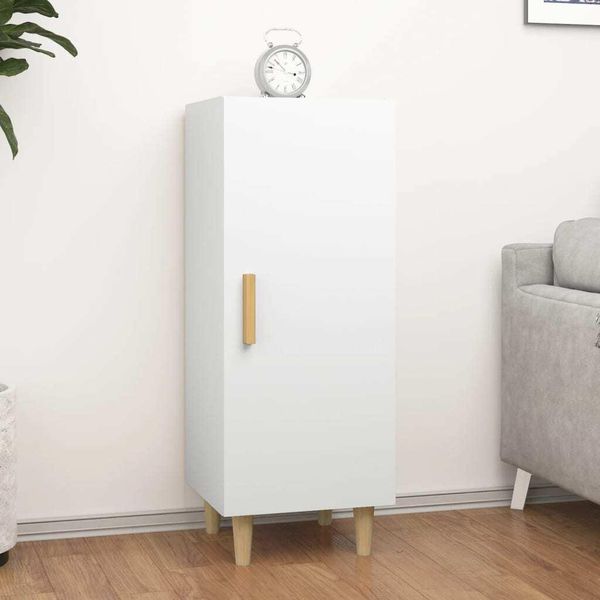 The Living Store Credenza Bianca 34,5X34X90 Cm Materiale A Base Di Legno-image
