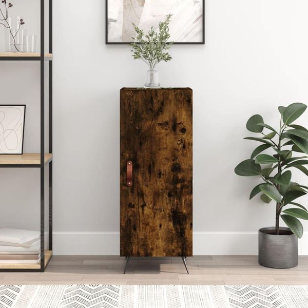 The Living Store Credenza Rovere Fumé 34,5X34X90 Cm Materiale In Legno-image