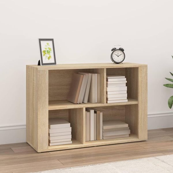 The Living Store Credenza Rovere Sonoma 80X30X54 Cm Materiale A Base Di Legno-image