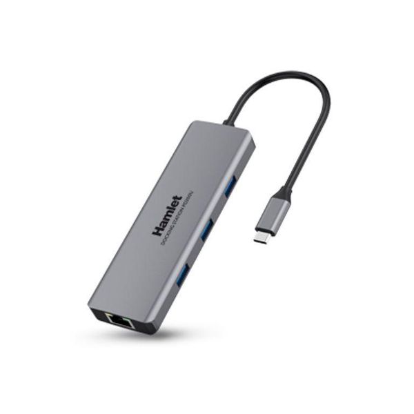 Hamlet HDKC-PD200U Replicatore Di Porte E Docking Station Per Laptop Cablato Usb 3.2 Gen 1 (3.1 Gen 1) Type-C Grigio-image