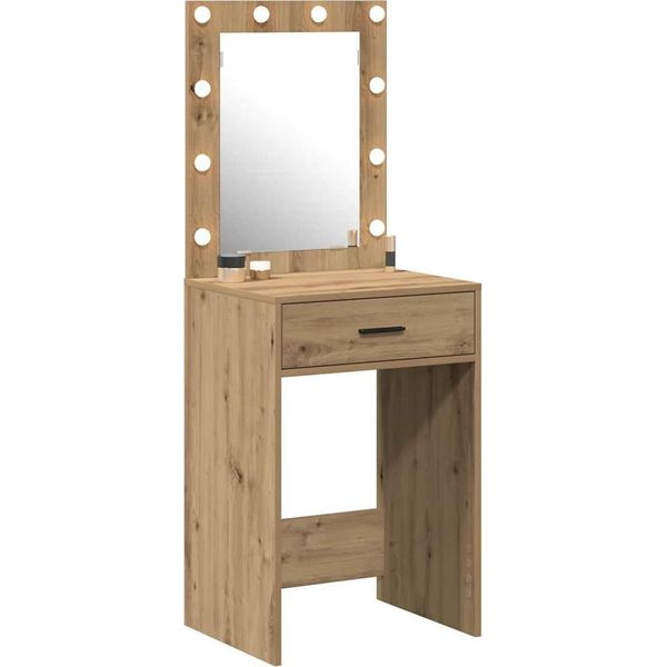 Syfax™ Tavolo Da Trucco Rovere Artigianale 50 X 41 X 135 Cm-image