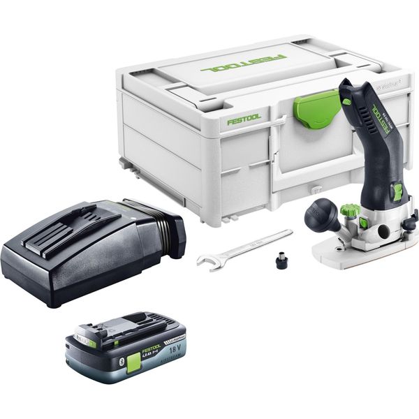 Modulo Batteria Festool Mfkc 700 Eb-Basic Fresatrice Per Bordi 18 V 8 Mm Brushless + 1X Batteria 4,0 Ah + Caricabatteria + Systainer-image