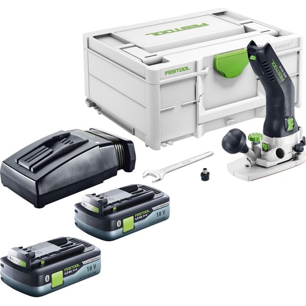 Modulo Batteria Festool Mfkc 700 Eb-Basic Fresatrice Per Bordi 18 V 8 Mm Brushless + 2X Batteria 4,0 Ah + Caricabatteria + Systainer-image