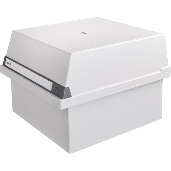 Han 954-11 Scatola Per Schede A4 Orizzontale, Per 1300 Schede, Grigio Chiaro-image