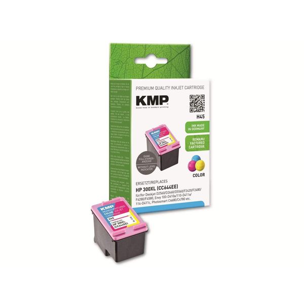 Kmp H45 - Inchiostro A Base Di Pigmento - Ciano - Magenta - Giallo - Hp Deskjet D 1600 Series Hp Deskjet D 1660 Hp Deskjet D 2500 Series Hp Deskjet D 2530 Hp... - 1 Pezzo(I) - Stampa Inkjet - Resa Elevata (Xl)-image