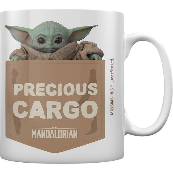 Star Wars: The Mandalorian - Tazza Da Caffè Precious Cargo BS2308 (Taglia Unica) (Bianco/Marrone)-image