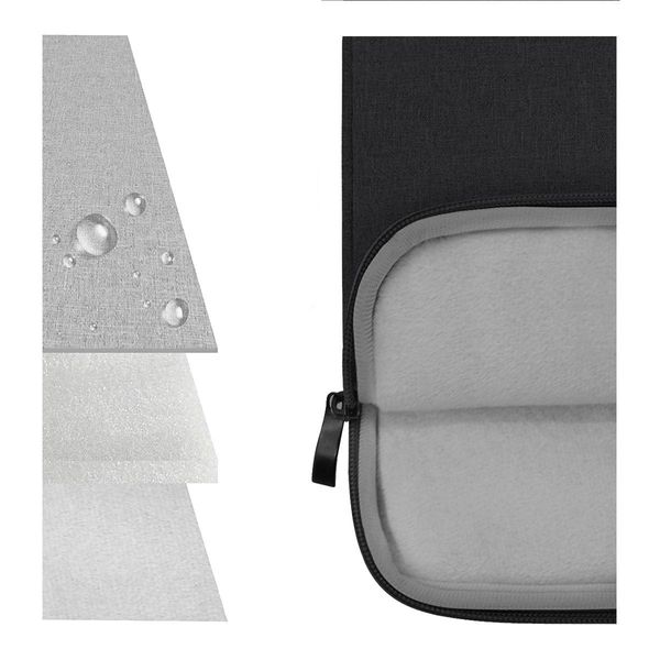 Soontec Borsa Per Laptop 15,6" Custodia Per Notebook Nera, Custodia Per Laptop Idrorepellente Custodia Protettiva Per Laptop, Custodia Per Notebook Pc Per 15 15,6 Pollici"-image