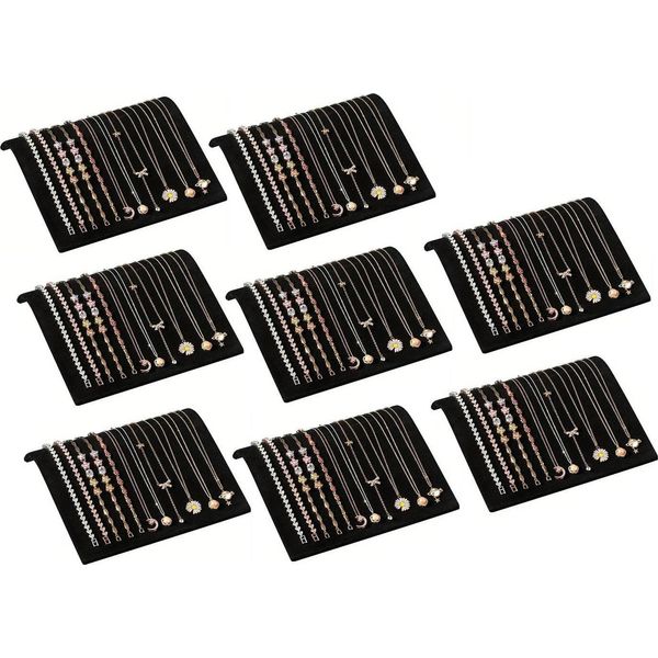 Set Di 8 Espositori Per Gioielli, Porta Collane, Porta Gioielli In Velluto, Porta Bracciali, Porta Gioielli, Porta Catene Per Gioiellerie, Espositore Per Bracciali, Cavigliere, Collane-image
