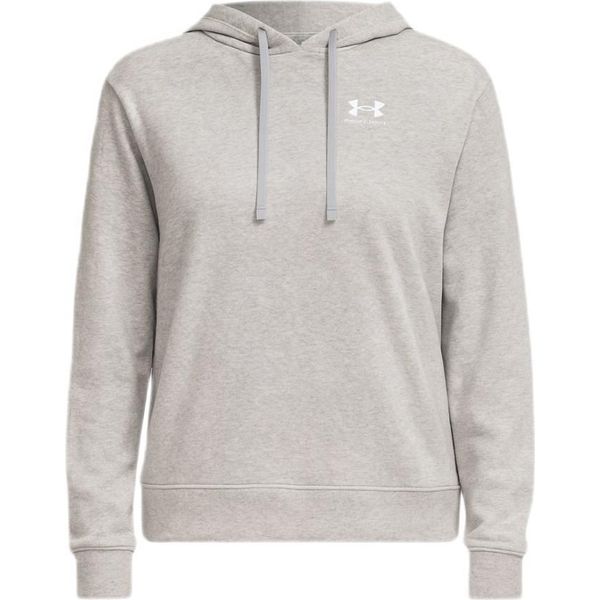 Under Armour Ua Rival Terry Felpa Con Cappuccio - Mod Gray Light Heather, GrößE:Xs-image