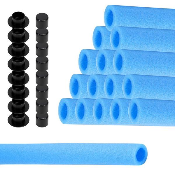 Aopunly Trampolino In Schiuma 92 Cm Tubi In Schiuma Imbottitura Protezioni Per Pali (Blu, 16 Pezzi)-image