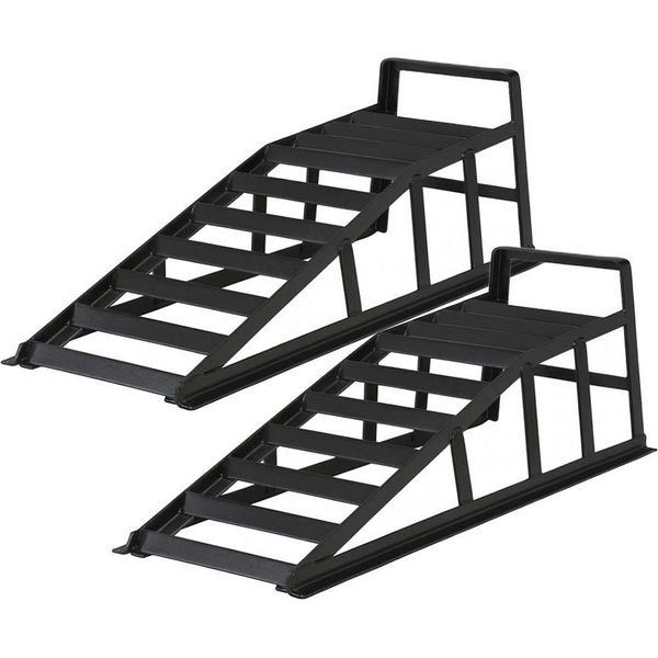 Set Di 2 Rampe Di Carico Wiltec Fino A 2 Tonnellate Per Coppia, 940 X 310 X 270 Mm, Rampa Di Carico Per Veicoli, Rampe Di Carico In Acciaio-image