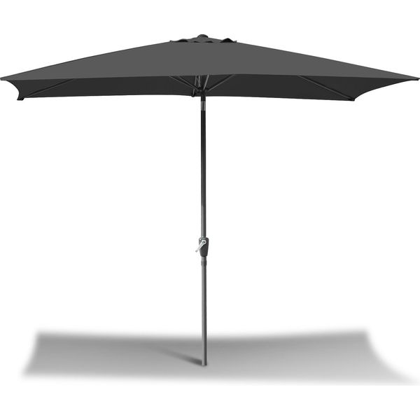 Ombrellone Bettizia Rettangolare, Manovella Pieghevole In Ferro, Ombrellone Da Balcone, Inclinabile, 2 X 3 M, Grigio-image