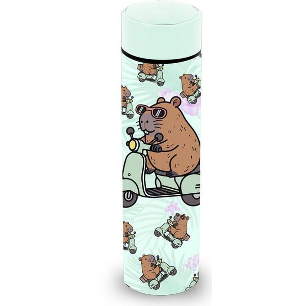 Butelka Termiczna Capybara Oh My Pop! 500 Ml Ze Stali Nierdzewnej-image